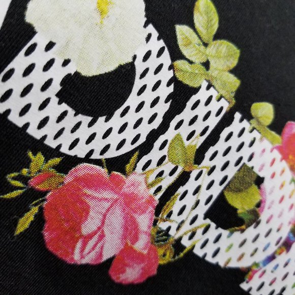 Adidas shirt Large floral linear print logo graphic The Go-To Performance Tee - Picture 7 of 10